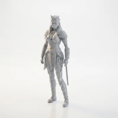 Mô Hình 3D Nữ Chiến Binh Fantasy - Lady Warrior Fantasy Figurine