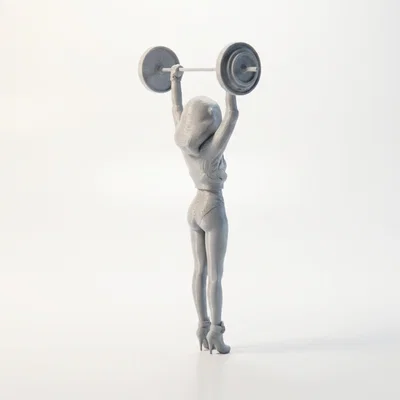 Mô hình tượng nữ vận động viên cử tạ in 3D