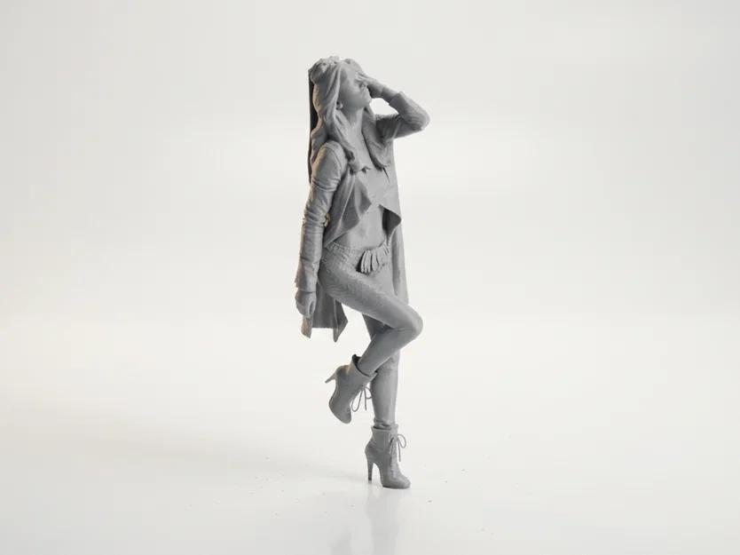 Mô hình 3D tượng cô gái lau nước mắt - Tượng nghệ thuật in 3D - Image 1