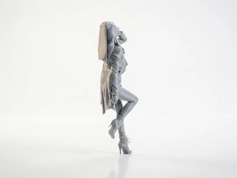 Mô hình 3D tượng cô gái lau nước mắt - Tượng nghệ thuật in 3D - Image 2