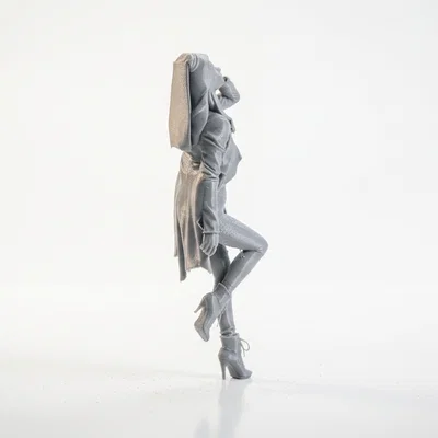 Mô hình 3D tượng cô gái lau nước mắt - Tượng nghệ thuật in 3D