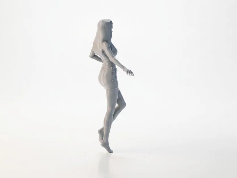 Mô hình tượng nữ cầm gậy in 3D (Lady With A Stick Female Figurine) - Image 3