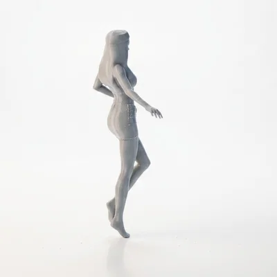 Mô hình tượng nữ cầm gậy in 3D (Lady With A Stick Female Figurine)