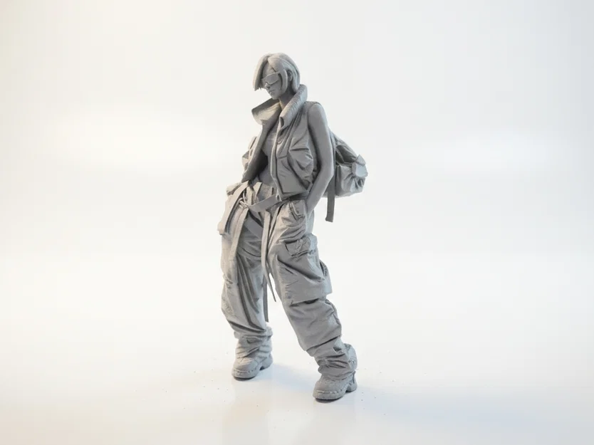 Mô hình tượng cô gái thời trang với túi xách - In 3D STL - Image 1