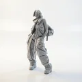 Mô hình tượng cô gái thời trang với túi xách - In 3D STL - Thumbnail 1