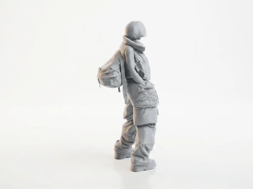 Mô hình tượng cô gái thời trang với túi xách - In 3D STL - Image 3