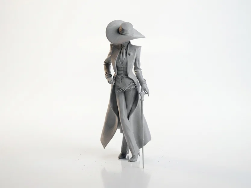 Mô Hình 3D Quý Cô Cầm Gậy Thanh Lịch - Image 1