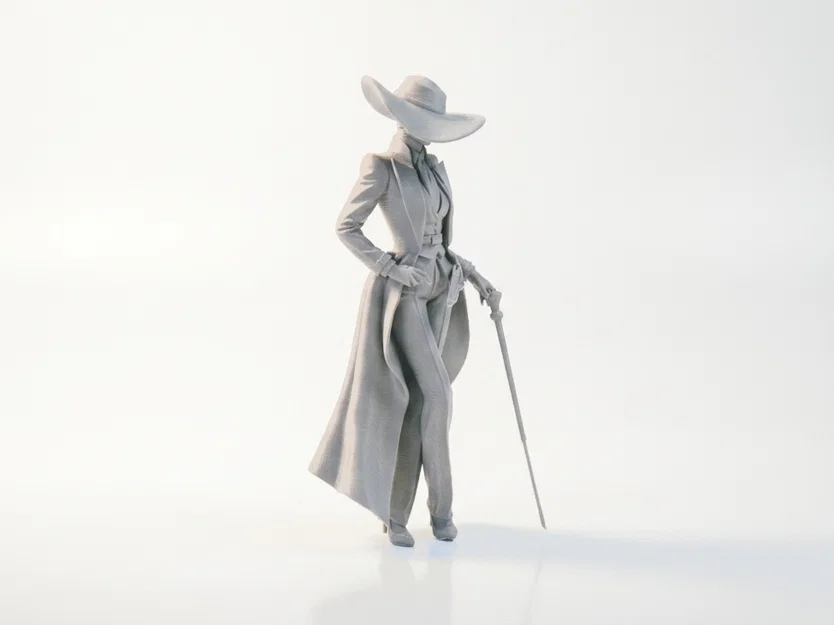 Mô Hình 3D Quý Cô Cầm Gậy Thanh Lịch - Image 2