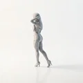 Mô hình 3D nữ nhân vật mặc áo xinh xắn - Lady With Cute Shirt Female Figure - Thumbnail 4