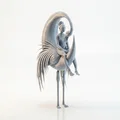Mô hình 3D Lady With Heron - Tượng người phụ nữ bên chim diệc tinh tế - Thumbnail 3