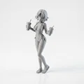 Mô hình in 3D quý cô sang trọng cầm đồ uống (Lady With Drinks) - Thumbnail 1