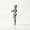 Mô hình in 3D quý cô sang trọng cầm đồ uống (Lady With Drinks) - Thumbnail 4