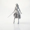 Mô hình 3D Nữ Chiến Binh Thanh Lịch - Thumbnail 1