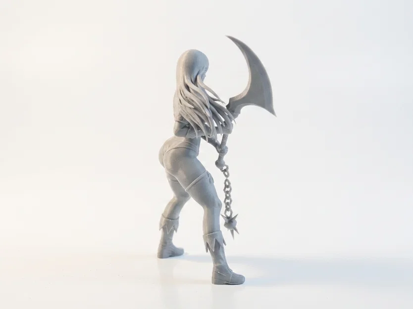 Mô hình nữ chiến binh cầm lưỡi hái in 3D - Image 3