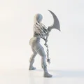Mô hình nữ chiến binh cầm lưỡi hái in 3D - Thumbnail 3