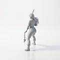 Mô hình nữ chiến binh cầm lưỡi hái in 3D - Thumbnail 4
