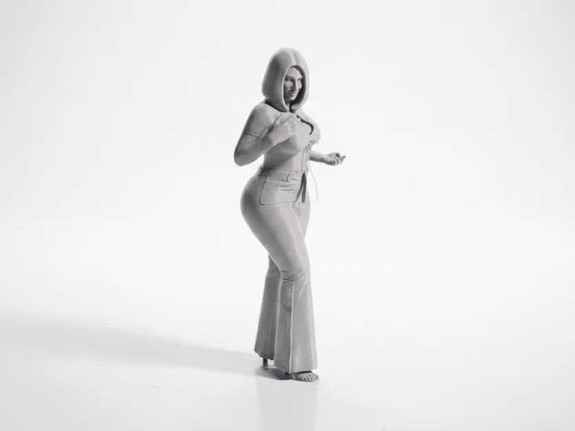 Mô hình 3D người phụ nữ với cử chỉ bàn tay (Lady With Palm Out) - Image 1