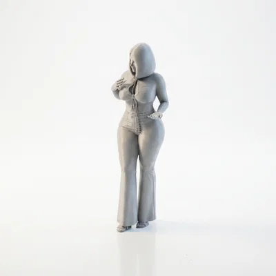 Mô hình 3D người phụ nữ với cử chỉ bàn tay (Lady With Palm Out)