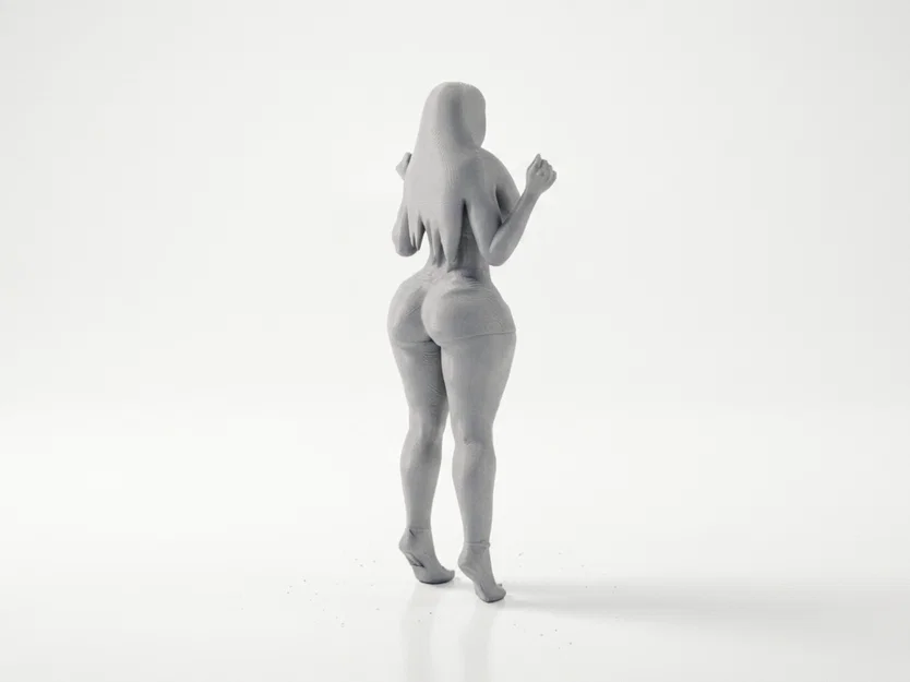 Mô hình tượng cô gái quàng khăn - Tượng nữ nghệ thuật in 3D - Image 2