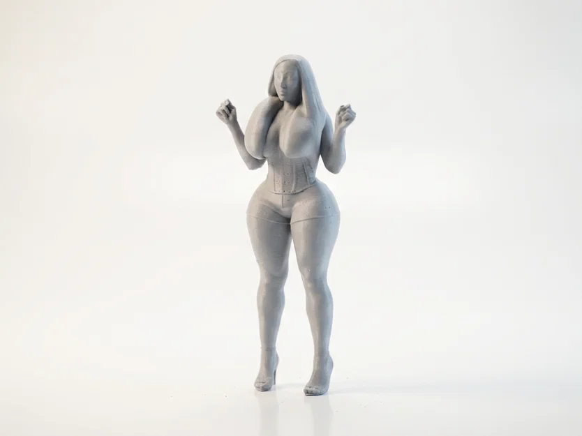 Mô hình tượng cô gái quàng khăn - Tượng nữ nghệ thuật in 3D - Image 4