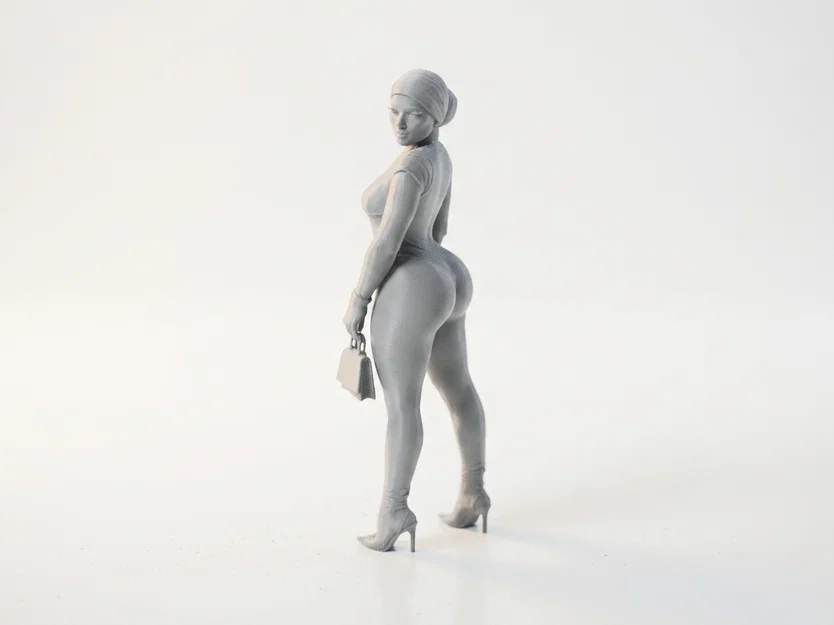 Mô hình Figurine Quý Cô Với Hai Gói Đồ - File in 3D - Image 1