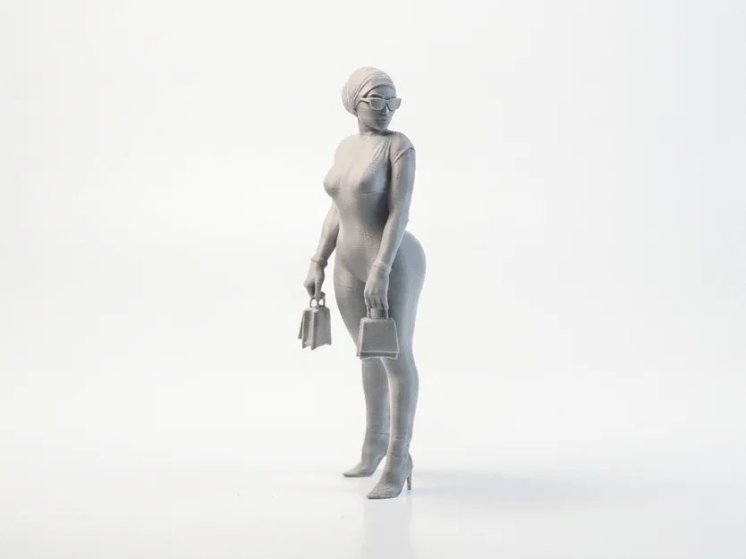 Mô hình Figurine Quý Cô Với Hai Gói Đồ - File in 3D - Image 2