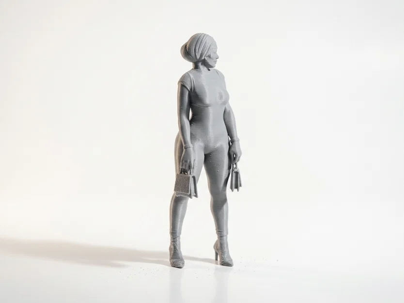 Mô hình Figurine Quý Cô Với Hai Gói Đồ - File in 3D - Image 3