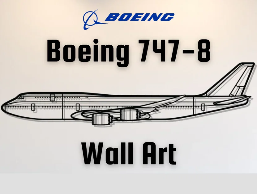 Mô hình trang trí treo tường Boeing 747-8 - Image 1