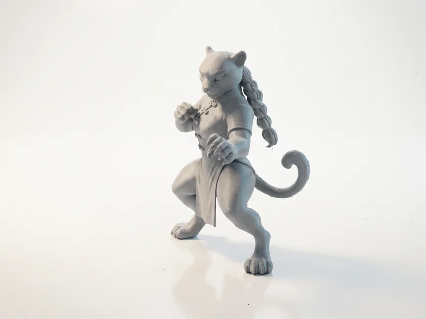 Mô hình 3D Nữ chiến binh Báo nhân hình (Leopard Lady) - Image 1