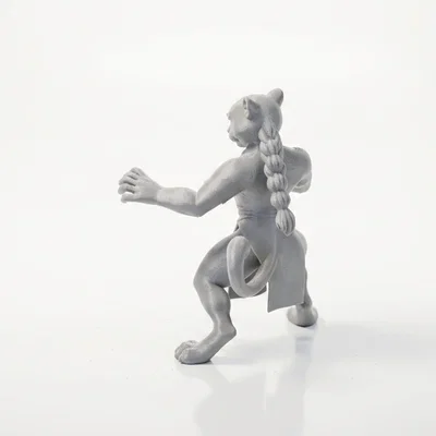 Mô hình 3D Nữ chiến binh Báo nhân hình (Leopard Lady)