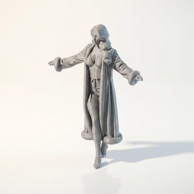 Mô hình tượng nữ nhân vật trùm mũ 3D Printable
