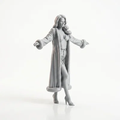 Mô hình tượng nữ nhân vật trùm mũ 3D Printable