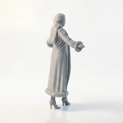 Mô hình tượng nữ nhân vật trùm mũ 3D Printable