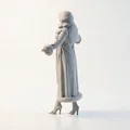 Mô hình tượng nữ nhân vật trùm mũ 3D Printable - Thumbnail 4