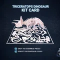 Mô hình thẻ lắp ráp khủng long Triceratops - DinoCards - Thumbnail 1
