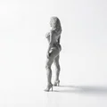 Mô hình 3D tượng phụ nữ tóc xoăn - Figurine nữ tinh tế - Thumbnail 4