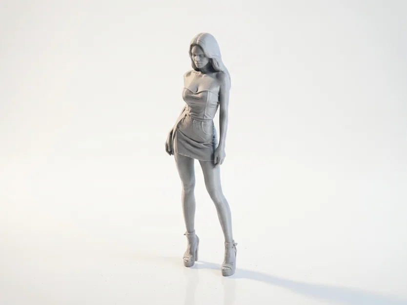 Mô hình tượng nữ diện váy xẻ tà cao in 3D - Image 1
