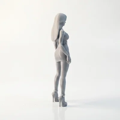 Mô hình tượng nữ diện váy xẻ tà cao in 3D