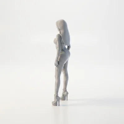 Mô hình tượng nữ diện váy xẻ tà cao in 3D