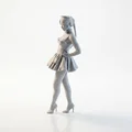 Mô hình 3D nhân vật nữ hầu gái (Maid Figurine) có thể in ấn - Thumbnail 1