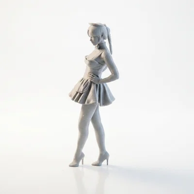 Mô hình 3D nhân vật nữ hầu gái (Maid Figurine) có thể in ấn