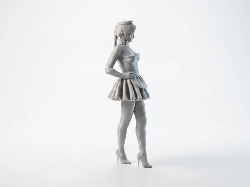 Mô hình 3D nhân vật nữ hầu gái (Maid Figurine) có thể in ấn - Image 3
