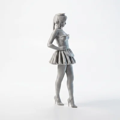 Mô hình 3D nhân vật nữ hầu gái (Maid Figurine) có thể in ấn