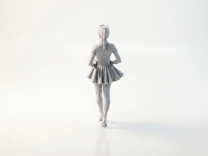Mô hình 3D nhân vật nữ hầu gái (Maid Figurine) có thể in ấn - Image 4