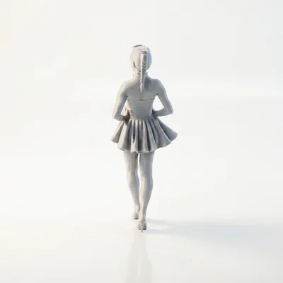 Mô hình 3D nhân vật nữ hầu gái (Maid Figurine) có thể in ấn