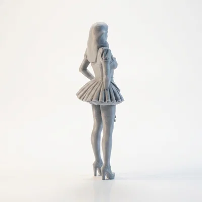 Mô hình nhân vật nữ hầu gái Anime - File in 3D chất lượng cao