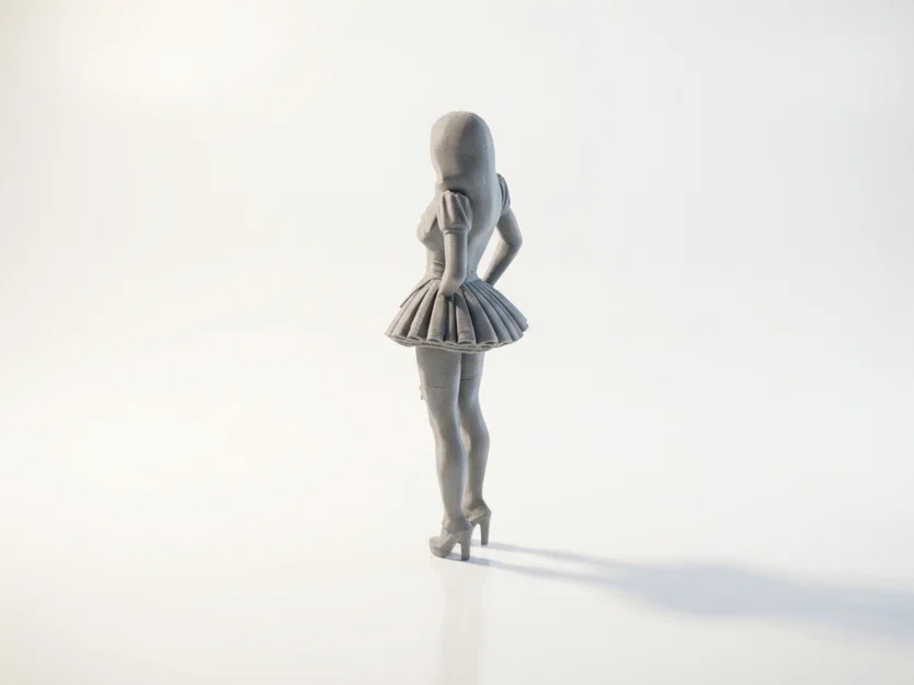 Mô hình nhân vật nữ hầu gái Anime - File in 3D chất lượng cao - Image 4