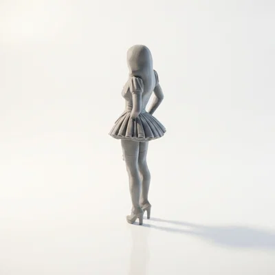 Mô hình nhân vật nữ hầu gái Anime - File in 3D chất lượng cao