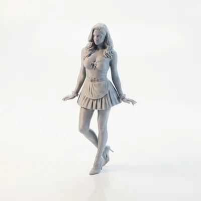 Mô hình 3D Figurine Cô Hầu Gái Tinh Xảo - Sẵn sàng để in