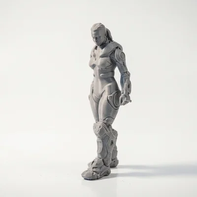Mô hình nữ chiến binh Mech Suit - Mẫu in 3D phong cách Sci-Fi